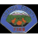 ORANGE COUNTY, CA OLD STYLE FIRE DEPART PIN OVAL MINI PATCH PINS